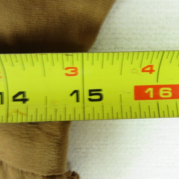 Ellen Tracy Vintage Silk Dress Size 14 Camel - Picture 9 of 14